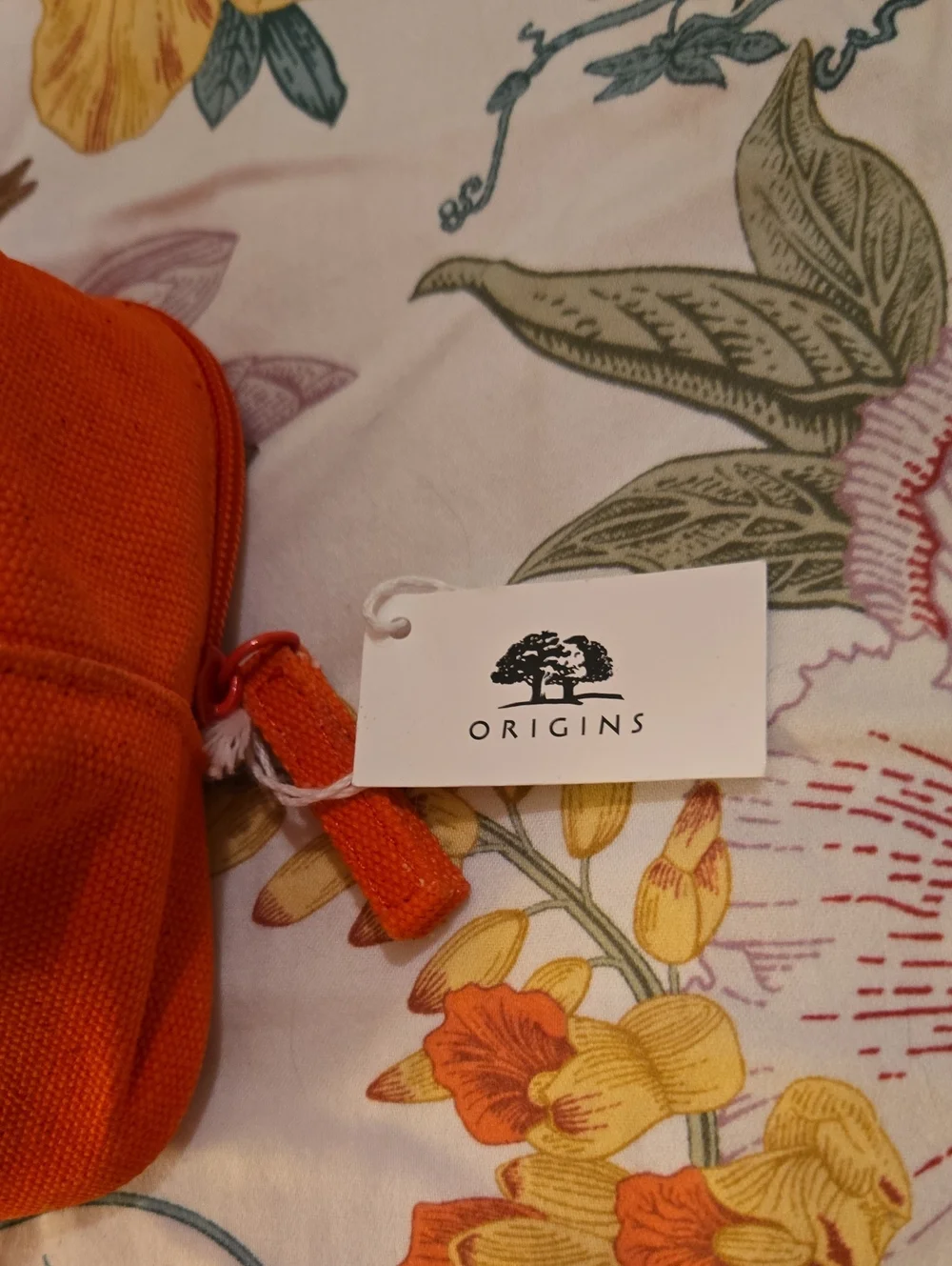 Origins Orange Travel Makeup Pouch, NWT